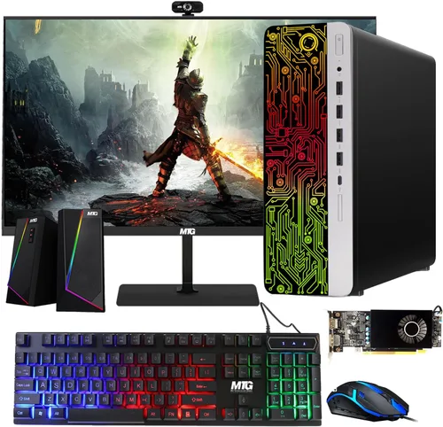 Miniatura 15 de PC de escritorio HP G3 para juegos, Intel Core i5 de 4ª generación, gráficos GT 1030, 16 GB de RAM, SSD de 1 TB, monitor curvado MTG nuevo de 24