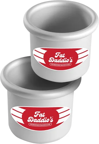 Miniatura 12 de Fat Daddio's PRD-1BOX Moldes Redondos para Pastel Mini Tier de Aluminio Anodizado para Una Caja de Mezcla, Juego de 3, Plateado