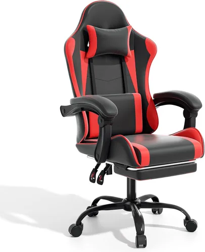 Miniatura 10 de Magshion Silla de juegos, silla ergonómica para computadora con reposabrazos de acoplamiento, silla de videojuegos de altura ajustable con Negro