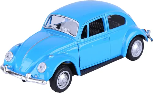 Miniatura 6 de Berry President 1967 Clásico Beetle Bug Vintage 1/32 Escala Modelo de Coche de Juguete de Metal Tirado hacia atrás para Regalo/Niños (Azul)