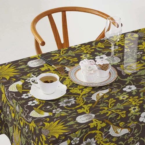 Miniatura 320 de Mantel Floral Retro de Pájaros, Diseño Original Bohemio William Morris Estampado Cubierta de Mesa para Hogar Picnic Fiesta Comedor Cocina William
