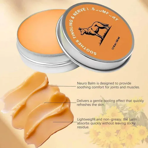 Miniatura 4 de Lmoy Bálsamo de alivio nervioso para neuropatía, crema de masaje calmante para el cuidado, crema de masaje calmante natural para el cuidado