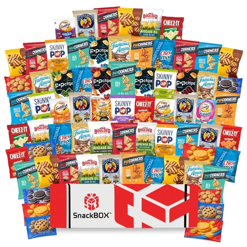 Paquete variado de cuidado de papas fritas y galletas de oficina (70 unidades) por Snack Box ideal para vacaciones del día del padre, profesores,