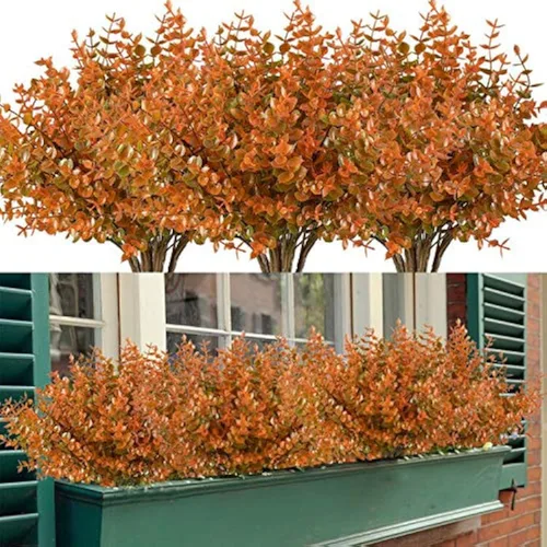 6 paquetes de hierbas artificiales para exteriores, hierbas falsas para decoración resistentes a los rayos UV, no se decoloran, plantas de plástico
