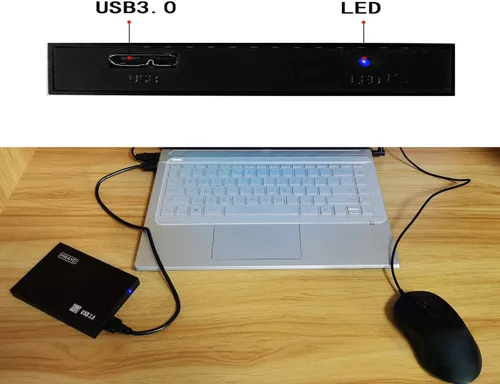 Miniatura 5 de HWAYO 2.5'' 120GB Disco Duro Externo Portátil Ultra Delgado USB3.0 HDD Almacenamiento para PC/Ordenador de escritorio/Portátil/MacBook/Chromebook