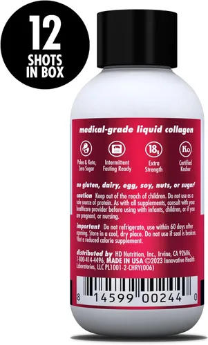 Miniatura 6 de HEALTH DIRECT – Inyecciones de colágeno líquido de grado médico – AminoSculpt sin azúcar – Cereza agria – 12 porciones