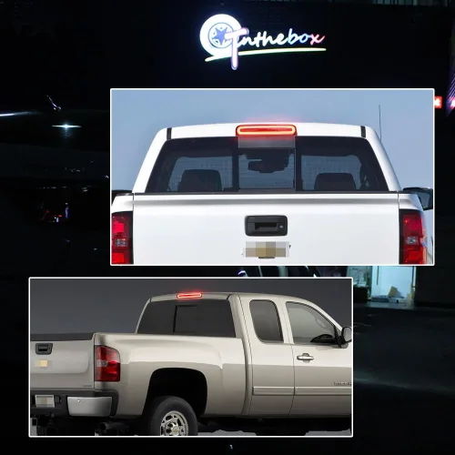 Miniatura 7 de Luz de freno LED de montaje alto con lente roja, luz de freno trasera compatible con Chevy Silverado GMC Sierra 1500 2500 3500 HD Classic 1999-2007