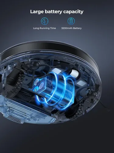 Miniatura 7 de Robot aspirador y trapeador, 5000 Pa - Robot aspirador autovaciante, aspiradora robótica de navegación Lidar con mapeo inteligente, 180 minutos