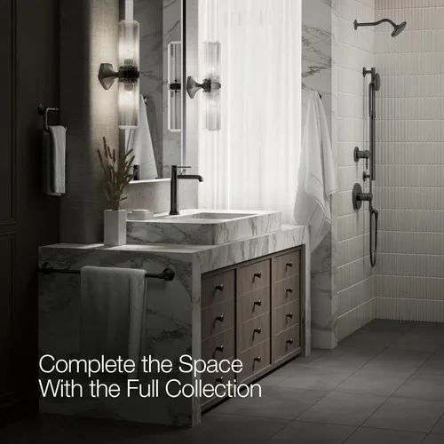Miniatura 10 de Kohler 27003-4-BL Occasion - Grifo alto para lavabo de baño con una sola manija, 1.2 gpm, color negro mate Mate negro