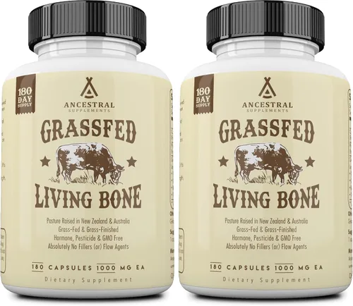 Miniatura 6 de Ancestral Supplements Suplemento de hueso vivo de carne de res alimentada con pasto, cápsulas de harina de hueso que apoyan la salud ósea, la salud