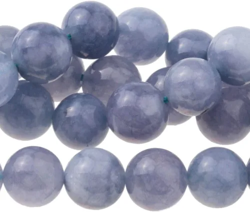 Adabele - 2 hebras de piedras preciosas curativas de cuarzo tanzanita opaco natural de 0.394 pulgadas (0.394 in), cuentas sueltas redondas y sueltas