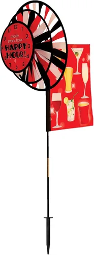 Miniatura 13 de In the Breeze 2613 - Spinner doble Fiesta de 13 pulgadas con vela de viento - Colorido giratorio giratorio para patios y jardines