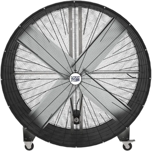 Miniatura 4 de Maxx Air Ventilador de tambor de transmisión por correa industrial de alta velocidad de 60 pulgadas Ventilador de barril resistente con carcasa