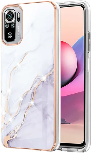 Miniatura 6 de Funda delgada para Redmi Note 10 4G, funda para Redmi Note 10s, TPU + patrón de mármol IMD, funda delgada de protección de pantalla y cámara