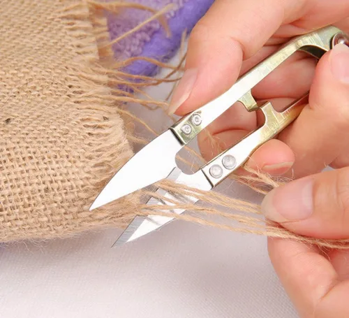 Miniatura 3 de yueton Paquete de 5 tijeras de costura para manualidades, tijeras en forma de U, cortador de hilo para bordar, hilo de bordado, tijeras