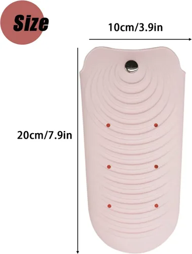 Miniatura 2 de Funda de silicona aislante de calor para herramientas de peinado del cabello, rizadores y planchas planas, cubierta de viaje antideslizante, pequeña