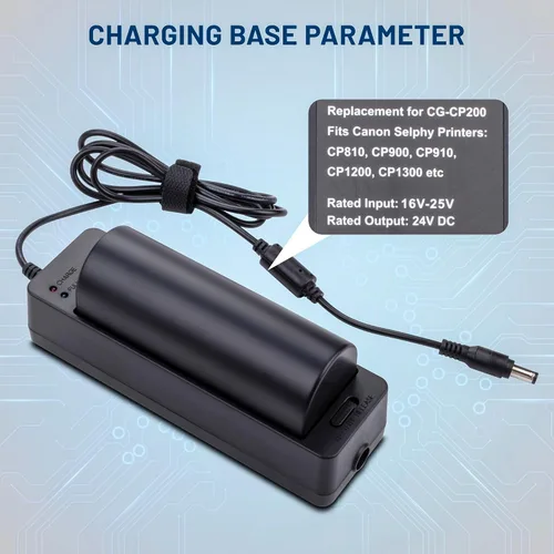 Miniatura 6 de Batería NB-CP2L con cargador para impresoras fotográficas Canon SELPHY CP1300, CP1200, CP100, CP200, CP220, CP300, CP330, CP400, CP510, CP600