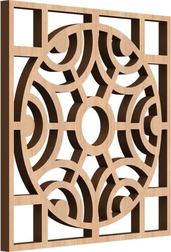 Miniatura 29 de Walton Paneles de pared decorativos de madera con calado, pequeños, 11 3/8 pulgadas de ancho x 11 3/8 pulgadas de alto x 1/4 pulgadas de alto, nogal