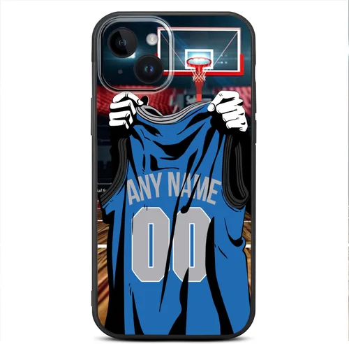 Miniatura 10 de Nombre y número personalizados de bricolaje – Camiseta de baloncesto de Oklahoma City – Funda de silicona líquida para iPhone 17 Air 16 15 Pro Max