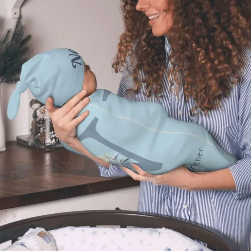 Miniatura 7 de Mantas de bebé personalizadas para niña y niño con nombre, manta personalizada para niñas y niños, regalos para envolver al bebé recién nacido Intial