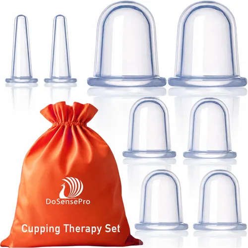Miniatura 9 de Juego de tazas de masaje para terapia de ventosas, kit de ventosas de acupuntura para terapia de masaje, juego de ventosas de silicona
