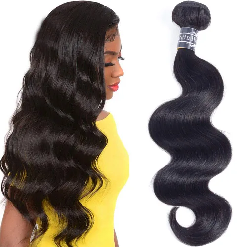 Miniatura 29 de Amella 3 paquetes de 3 mechones de cabello virgen brasileño ondulado (8, 10, 12 pulgadas), negro natural) 8A, 100% sin procesar, cabello humano
