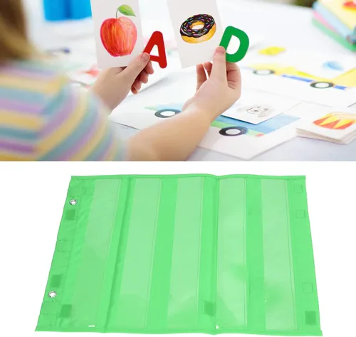 Miniatura 9 de Tabla magnética de bolsillo, 5 filas de bolsillos transparentes, organizador de horarios para profesores, escuela en casa, aula, educación