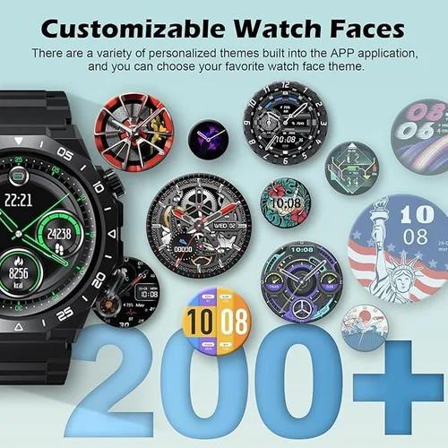 Miniatura 5 de Reloj inteligente para hombres y mujeres, reloj inteligente HD de 1.39 pulgadas con más de 112 modos deportivos, frecuencia cardíaca, monitor
