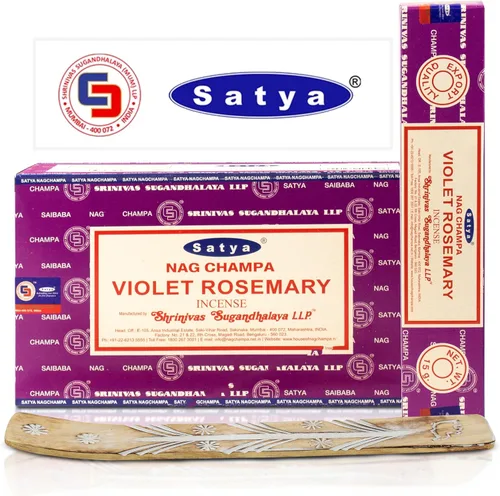 Miniatura 13 de Varillas de incienso aromático Satya Frankincense 180 g (15 g x 12 paquetes) de Satya Sai Baba Nag Champa y paquete de soporte de varillas