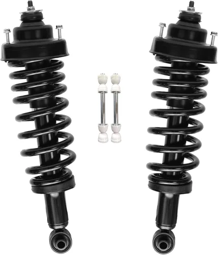 Miniatura 38 de Detroit Axle - Kit de puntales delanteros 2WD para Ford F-150 2005-2008 Lincoln Mark LT 2005-2008, 2 puntales con muelle helicoidal, 2 enlaces