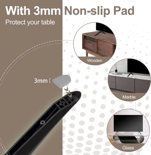 Miniatura 6 de Soporte base de TV para patas de TV Hisense, patas de soporte de TV para Hisense Smart TV Stand 50A6G 50A6GX3 43R6E3 43R6E1 43H6530F 55R6E1 55R6G