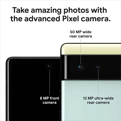 Miniatura 4 de Google Pixel 6 - Teléfono Android 5G, teléfono inteligente desbloqueado con lente ancha y ultraancha, 128 GB, color negro tormentoso