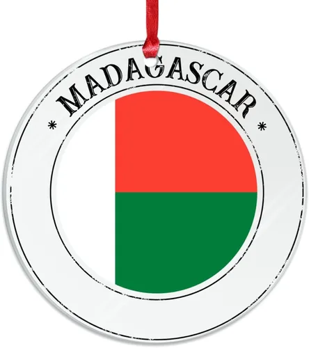 Miniatura 9 de Adornos de Navidad de Kazajstán, bandera de Kazajstán, recuerdo de Navidad, adornos de Navidad acrílicos, bandera nacional, recuerdo de país