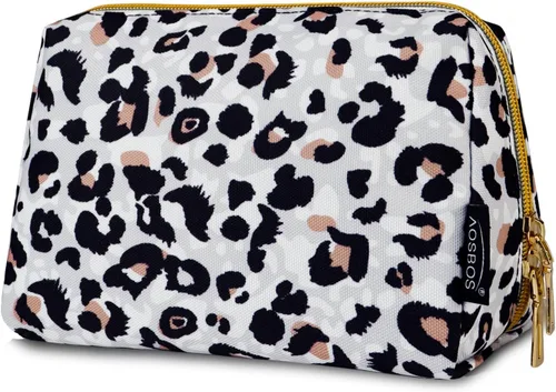 Miniatura 14 de Aosbos Bolsa de Cosméticos Neceser de Maquillaje para Mujeres, Bolsa de Cosméticos Impermeable para Viaje, Bolsa de Maquillaje para Bolso, Azul Azul