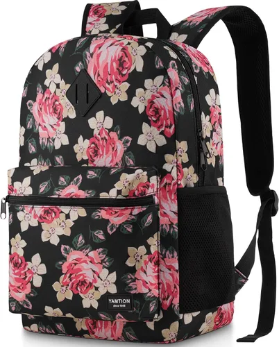 Miniatura 23 de YAMTION Mochila escolar, mochila clásica unisex para adolescentes con puerto USB para escuela secundaria, universidad, oficina, trabajo, viajes