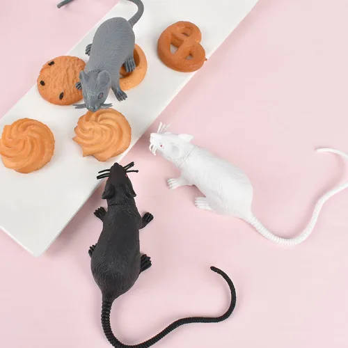 Miniatura 4 de Ratones artificiales realistas de ratones falsos para Halloween, fiesta temática de 12 piezas