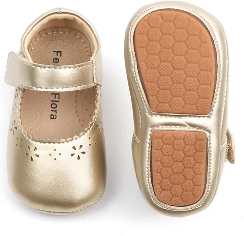 Miniatura 34 de Felix & Flora Zapatos de bebé de suela suave - Zapatos de bebé para caminar, mocasines, suela de goma, zapatos de cuna