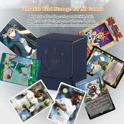 Miniatura 6 de Caja para mazo de cartas Arkeiliy, caja de almacenamiento MTG con 50 fundas para cartas, 110+ cajas para cartas coleccionables para Magic Commander