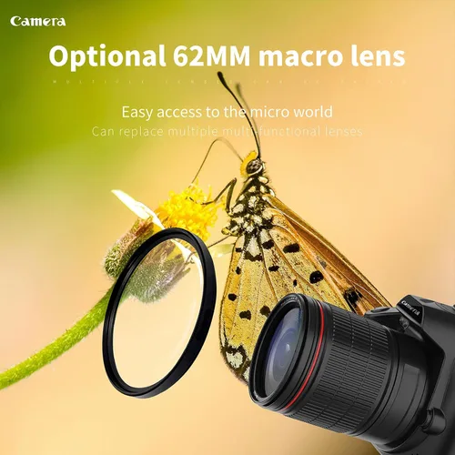 Miniatura 8 de Cámara de fotografía profesional, 64MP IR visión nocturna Vlogging cámara grabadora con pantalla de 3.0 pulgadas, cámara digital de 120 grados gran