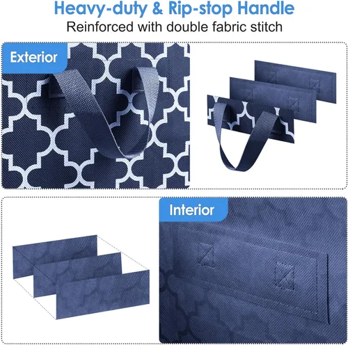 Miniatura 4 de WISELIFE Bolsas de almacenamiento, organización de mantas y ropa grandes y contenedores de almacenamiento para ropa de cama, edredones, organizador