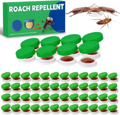 Repelente de cucarachas y cebo, repelente de cucarachas y gel para eliminación de nidos de cucarachas de interior, solución eficaz para cucarachas