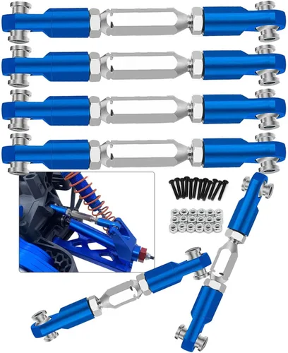 RC Upgrades - Pieza de mejoras para automóvil RC de granito 1/10 4X4 Mega550, 1/10 Senton 4X4 Mega550 RC, 6 tensores ajustables de aluminio,