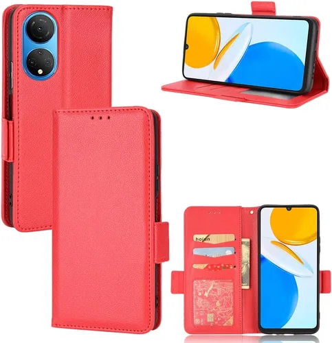 Miniatura 12 de Funda de cuero para Honor X7, funda de cuero con 3 ranuras para tarjeteros de crédito, función atril, funda magnética de piel sintética para Honor X7