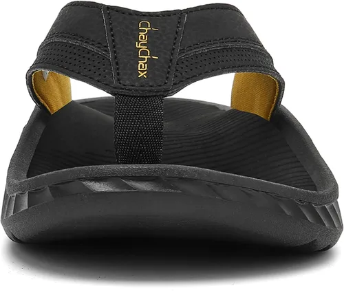 Miniatura 5 de ChayChax Men's Flip Flops Arch Support Beach Sandals Outdoor Sport Thong Sandal with Soft Footbed