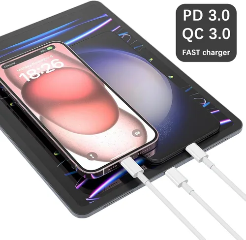 Miniatura 6 de Cargador para iPad de carga rápida, cable USB-C de 6 pies y bloque de cargador USB C de 20 W, paquete de 1 para Apple iPad A16 11th 10th, Pro 13