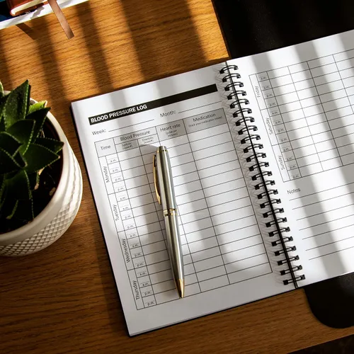 Miniatura 4 de Miru Cuaderno de registro de presión arterial A5 con tapa dura, cuaderno de presión arterial encuadernado en espiral, registro y monitoreo diario