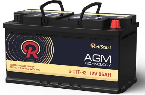 Batería AGM BCI Group 49 - Batería automotriz de 12 V 95 AH H8 tamaño 49, baterías de automóvil AGM de 12 V Start-Stop, 900CCA, 160RC, ciclo