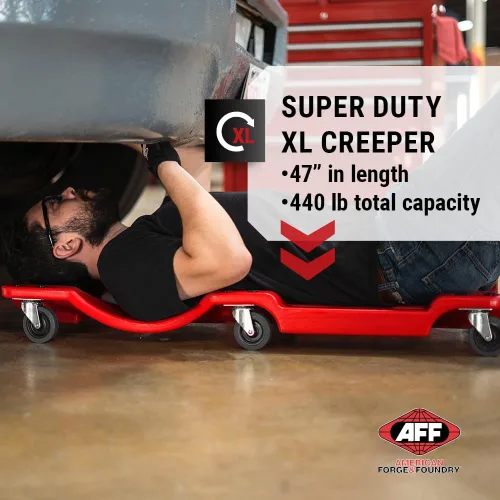 Miniatura 2 de AFF XL Mechanic's Creeper - Creeper Ergonómico de 47" de Longitud con Reposacabezas Acolchado y Bandejas Magnéticas para Herramientas - Super