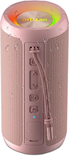 Ortizan Altavoz Bluetooth portátil inalámbrico, IPX7 impermeable, a prueba de polvo y a prueba de óxido, potente sonido de 24 W, graves mejorados,