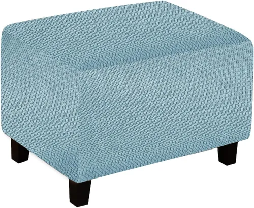 Miniatura 8 de Funda otomana de sofá resistente al desgaste, funda otomana rectangular elástica, funda para taburete de pies, fundas de taburete extraíbles